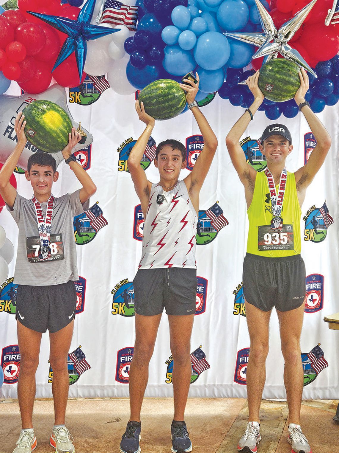 Record turnout shows for Flag Run 5K, despite rain