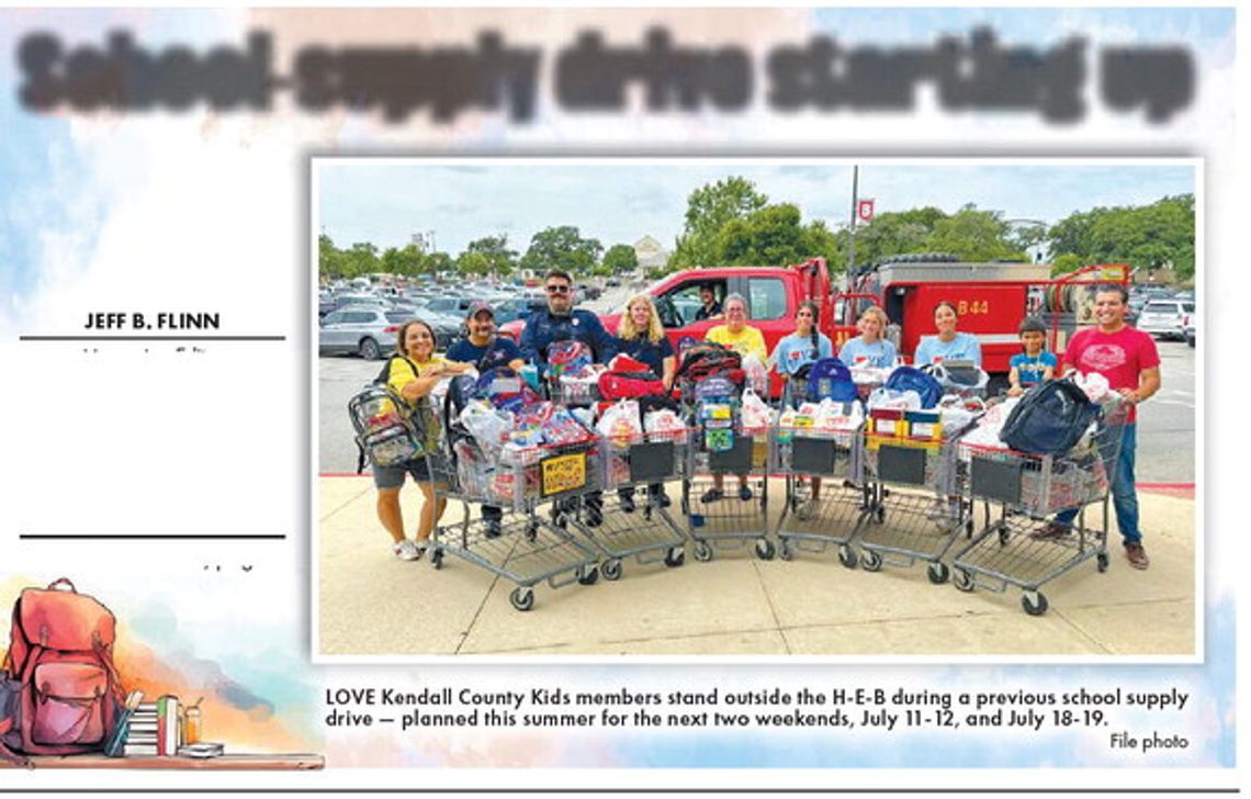 School-supply drive starting up School-supply drive starting up