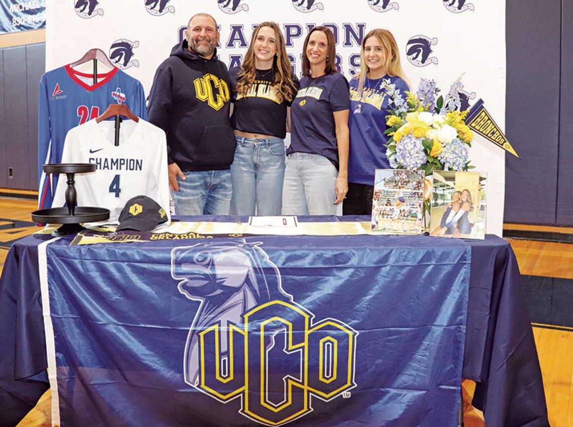 Taylor Fenton signs with the University of Central Oklahoma