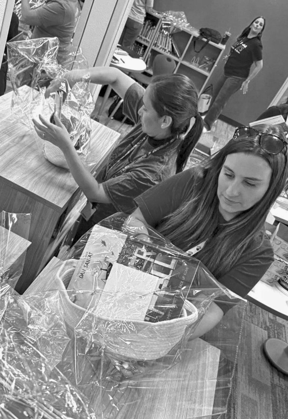 Teachers assemble baskets for counterparts in Hunt, Ingram
