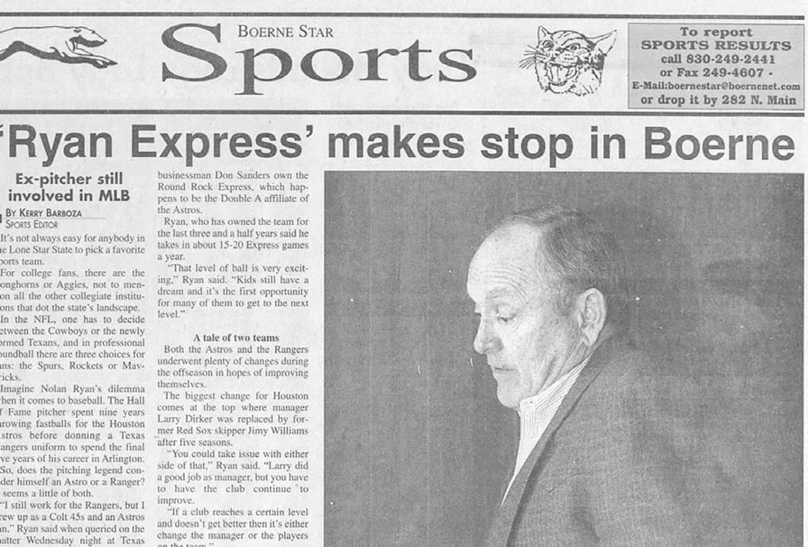 The day Nolan Ryan visited Boerne