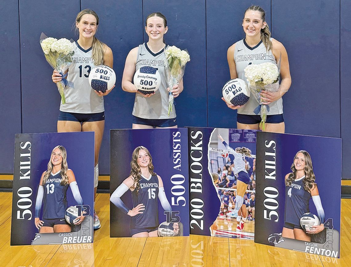 Three Charger volleyball players reach milestones