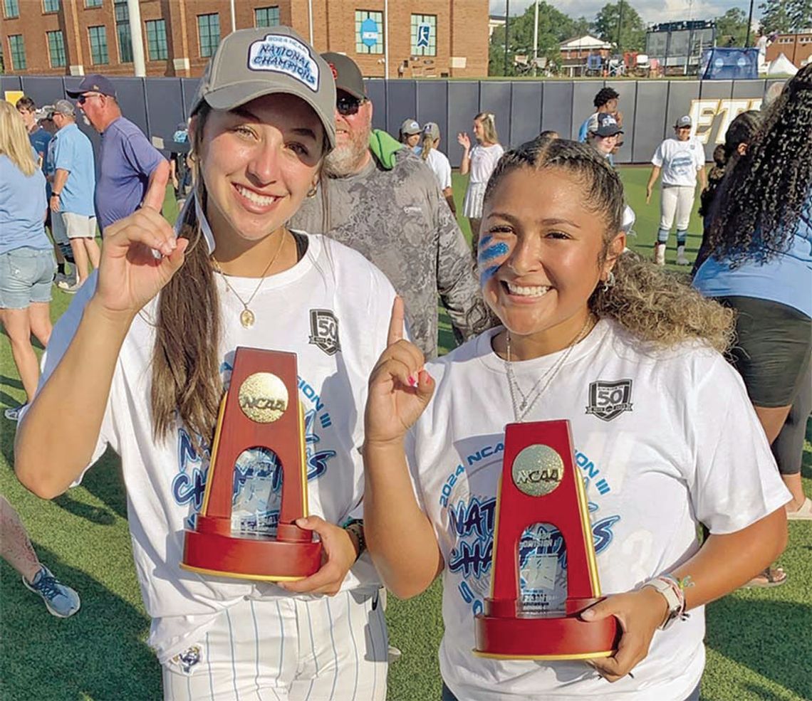 Two BHS grads help East Texas Baptist softball team win national title