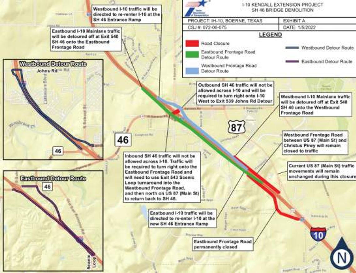 TxDOT postpones Highway 46 bridge demolition over I-10