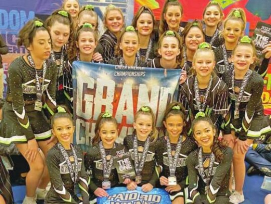 The Lady Jabs earned First Place and Best Tumbling awards. </br> Submitted photos