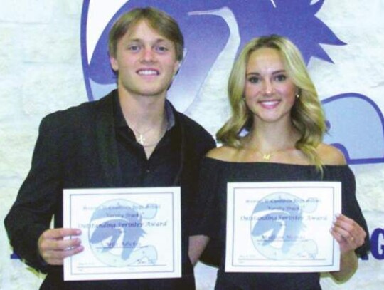 Arlis Adickes and Madison Meinke were named the Outstanding Sprinters.