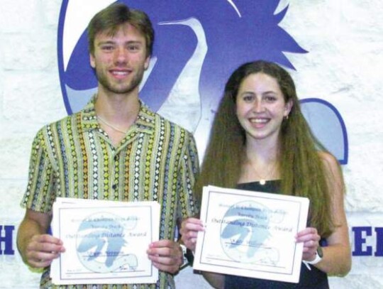 Ryan Nereson and Kate Williams received the Outstanding Distance Award.