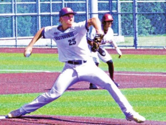 Tyler Garritano delivers a pitch for the BHS baseball team that played against Calallen in the fourth round of the playoffs this year.