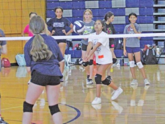 The youngsters form teams and play matches as others await their turn during the camp. </br> Star photo by Kerry Barboza