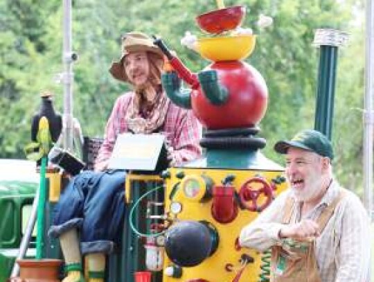 Dan-Dan the Farmer Man entertained audiences throughout the 116th Kendall County Fair this past weekend, including on Sunday afternoon. Star photo by Zachary-Taylor Wright