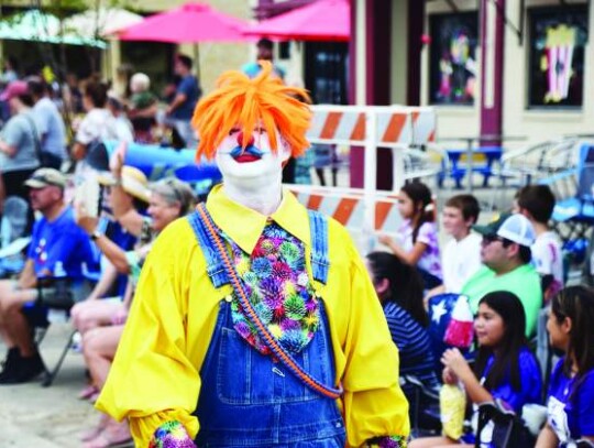 What’s a fair and fair parade without a clown? Star photo by Keith E. Domke