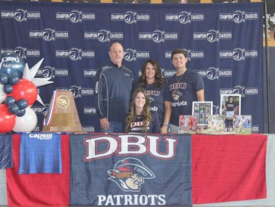 Champion’s Addison Huber signed a national letter of intent to play soccer at Dallas Baptist University. Champion’s Addison Huber signed a national letter of intent to play soccer at Dallas Baptist University.