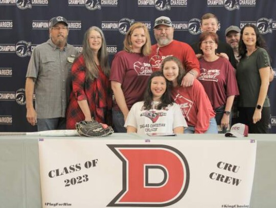 Champion’s Abigail Hand signed a national letter of intent to play softball at Dallas Christian College. Champion’s Abigail Hand signed a national letter of intent to play softball at Dallas Christian College.