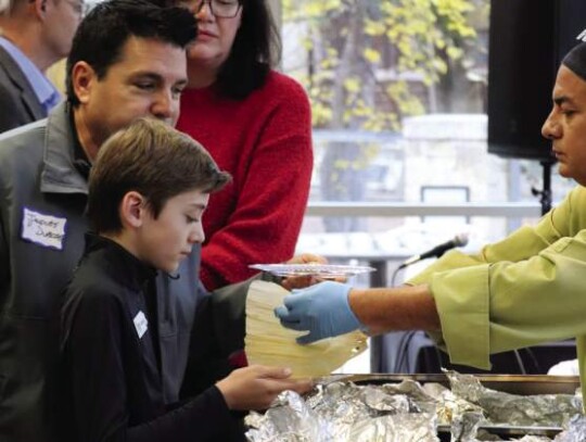 Jacques Dubose, the 11-year-old weatherman heard through the radio waves via Boerne Radio, and his father of the same name were part of the celebration Thursday afternoon, honoring the station’s secondyear run.