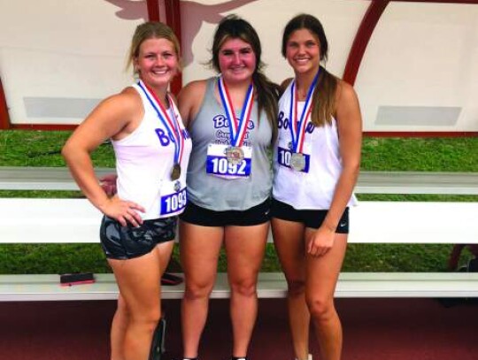 The Lady Greyhounds earned three state medals at last year’s state track and field meet, all in field events.