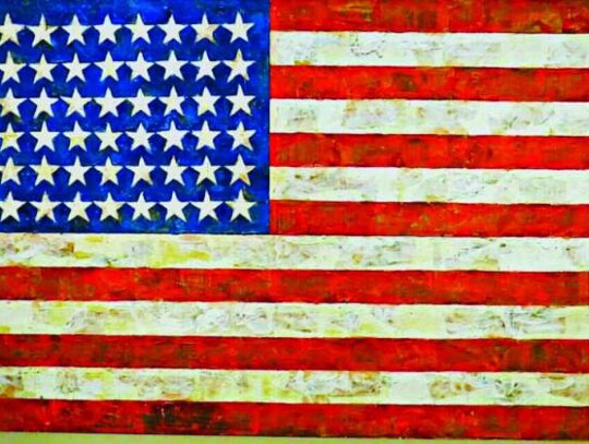 Jasper Johns, “Flag series”, encaustic on board; 1950s-1960s.