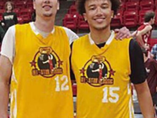 Champion’s Braden Baum and Dakarai Hodge represented the Chargers at the Chicken Express All-Star game in Freder-