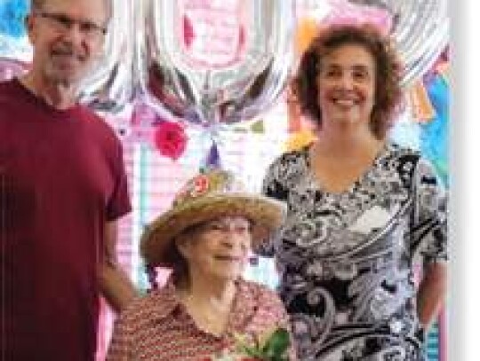 Gladys Sherwood celebrated her 109th birthday Friday morning at the Boerne WellMed clinic with the medical staff all there to support her and her son, Tony Sherwood, and her granddaughter, Dawn Lang. bir day BoerneWellMe Photos by Zachary-Taylor Wright