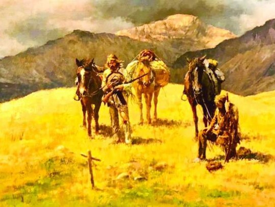 Howard Terpning, “Discovery of a Lost Friend”. 40 Years of Western Art, Museum of Western Art, Kerrville.