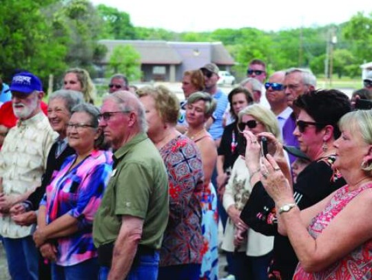 The Boerne Cemetery was surrounded by students, their parents and officials from Boerne Independent School District and the city Friday for a special ribbon cutting hosted by the Greater Boerne Chamber of Commerce celebrating the work of Boerne welding st