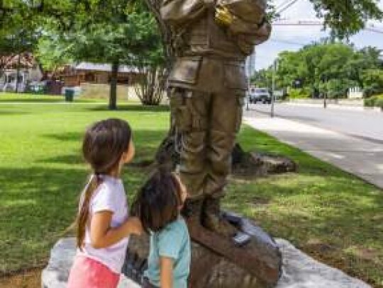 A special celebration in honor of women veterans was held Saturday, June 10 at Veterans Plaza — just ahead of Women Veterans Day. A highlight of the ceremony was the unveiling of “Athena’s Prayer,” a bronze monument created by world-renowned artis