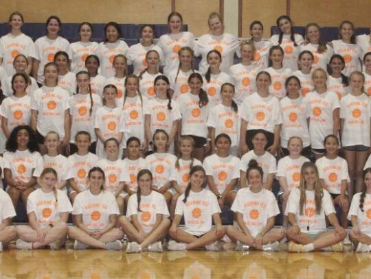 On the final day, the youngsters posed for a group photo in their camp T-shirts. </br> Star photos by Kerry Barboza