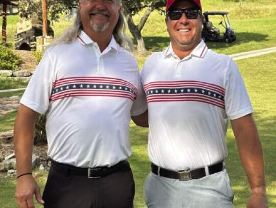 Red Team Captain Adam Michalec and Blue Team Captain John Maywald pose for a picture together. </br> Submitted photos