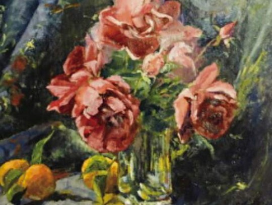 Maren Phillips, “Old Roses and Crystal”, Artist and Educator, Mini Workshop, Introduction to Watercolor, July 10,