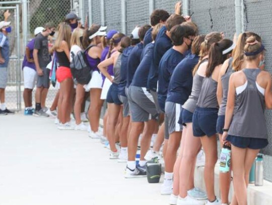 Ryan Spicer, Sam Gonzales, Chloe O’Connor and Jess Gonzales were named Most Outstanding Tennis Players for the past school year. The Gonzales brothers were 4A state champions in boys doubles last spring.