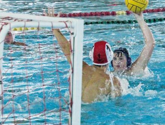 Chargers Bernardo Gonzales lines up a shot and gets ready to score a goal during last weekend’s tournament at Northside’s Waterpalooza. </br> Star photo by Kerry Barboza